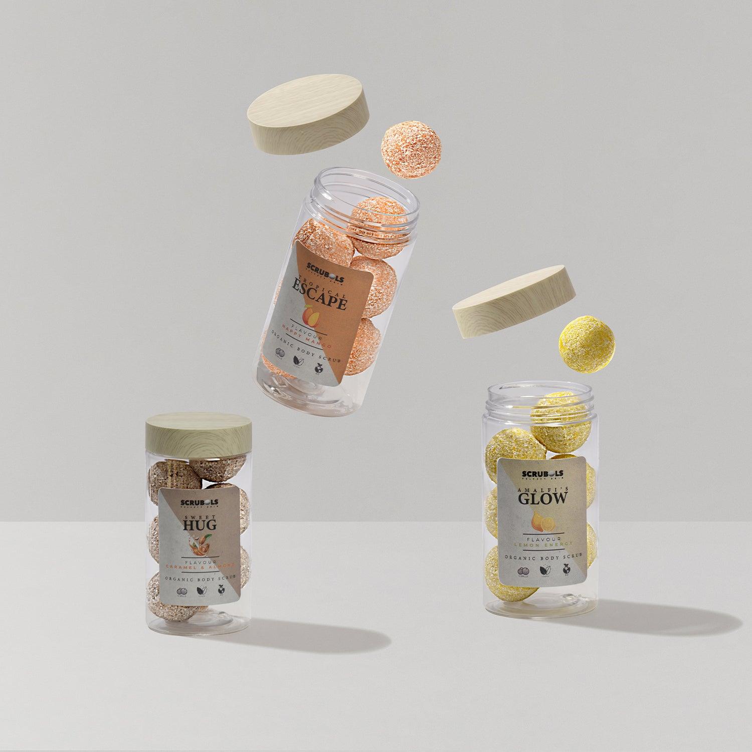 SET 3 MINI SCRUBOLS - Dinamica con barattoli esplosi